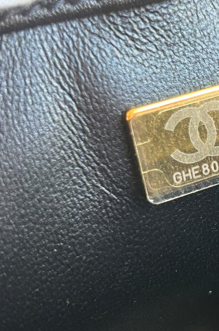 CHANEL 24P Top Handle Medium Flap Bag Lambskin Black Limited Edition NWT