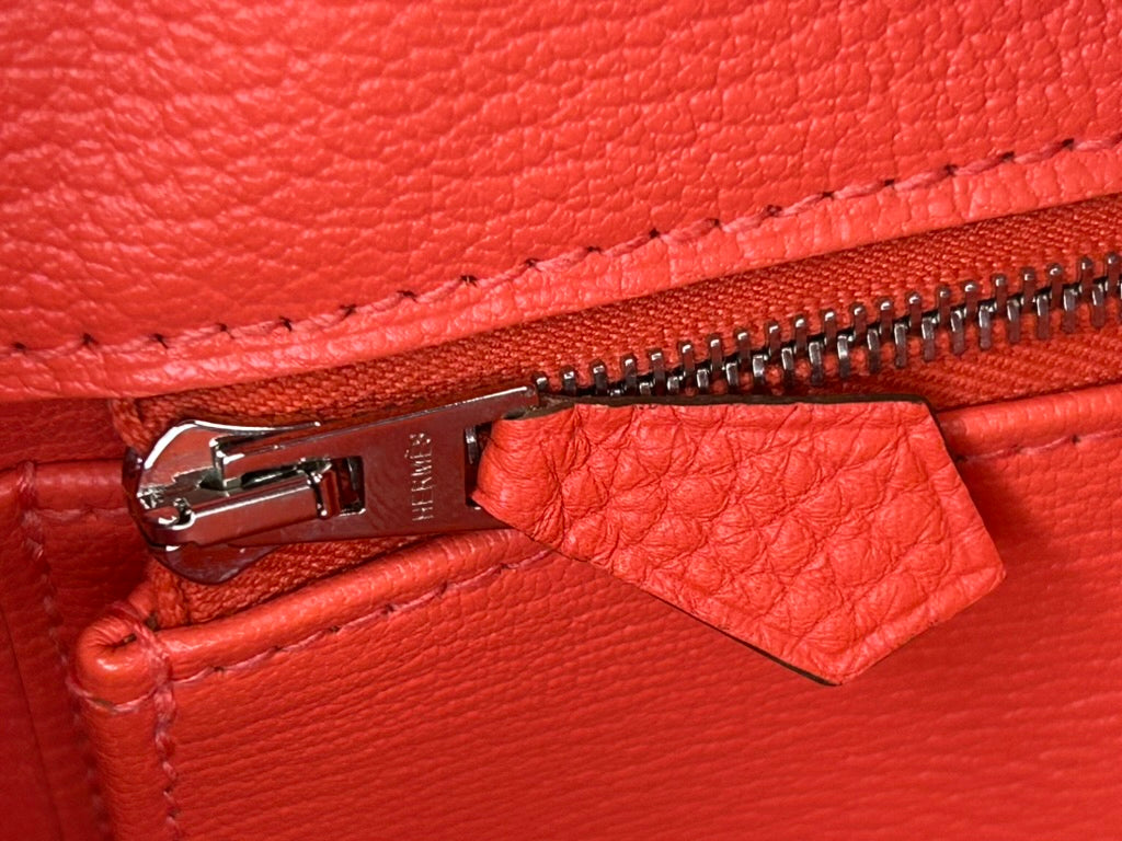 HERMÈS Birkin 35 Rose Jaipur Togo Leather Palladium Hardware Handbag