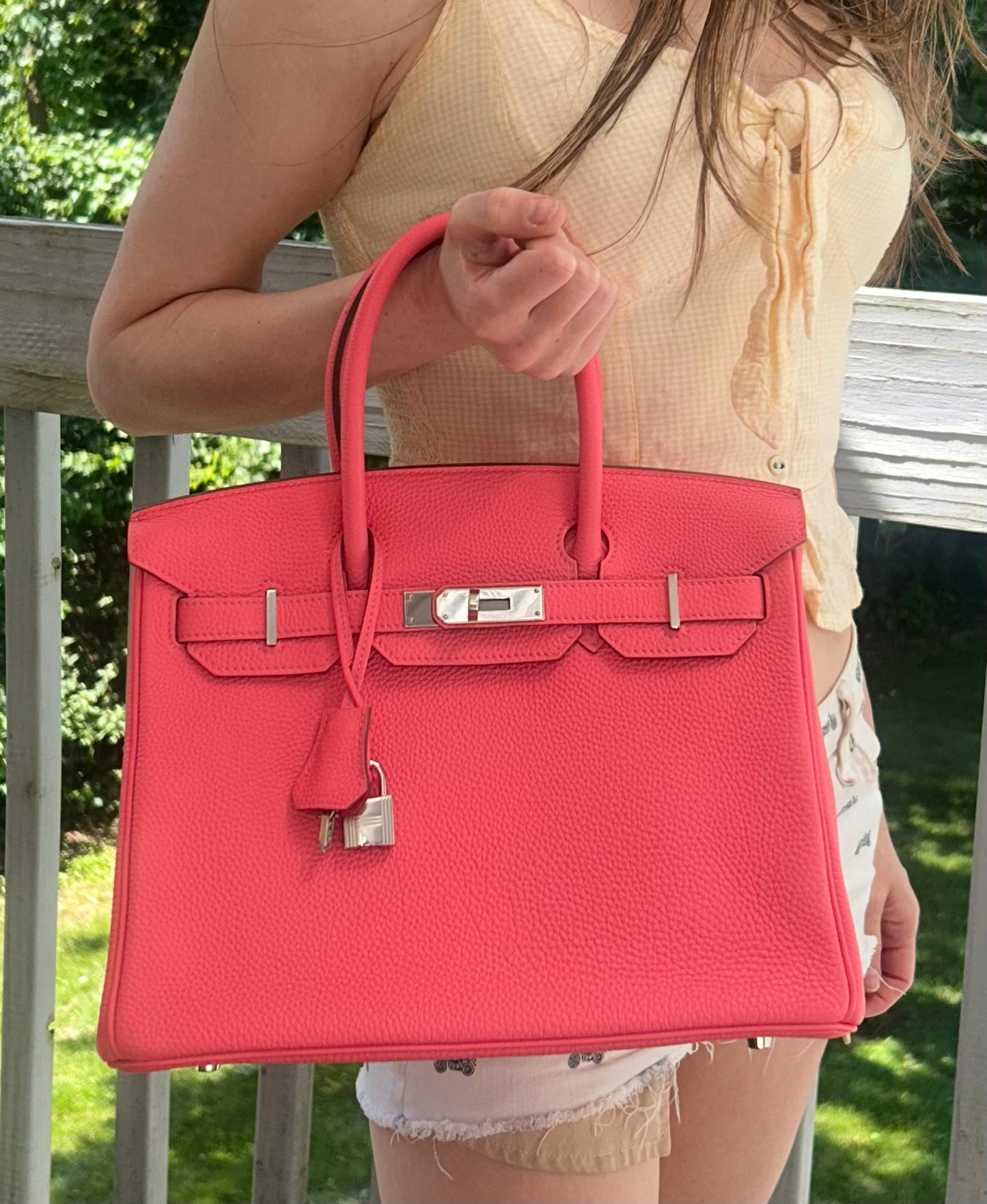 HERMÈS Birkin 30 Rose Jaipur Pink Togo Leather Palladium Hardware Bag