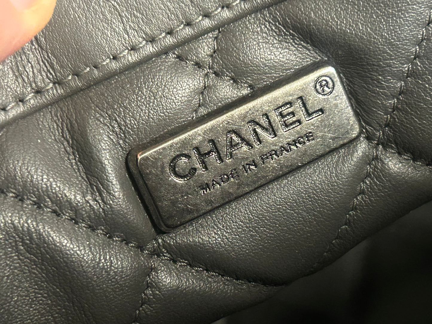 CHANEL Executive Tote Bag Python Dark Gray
