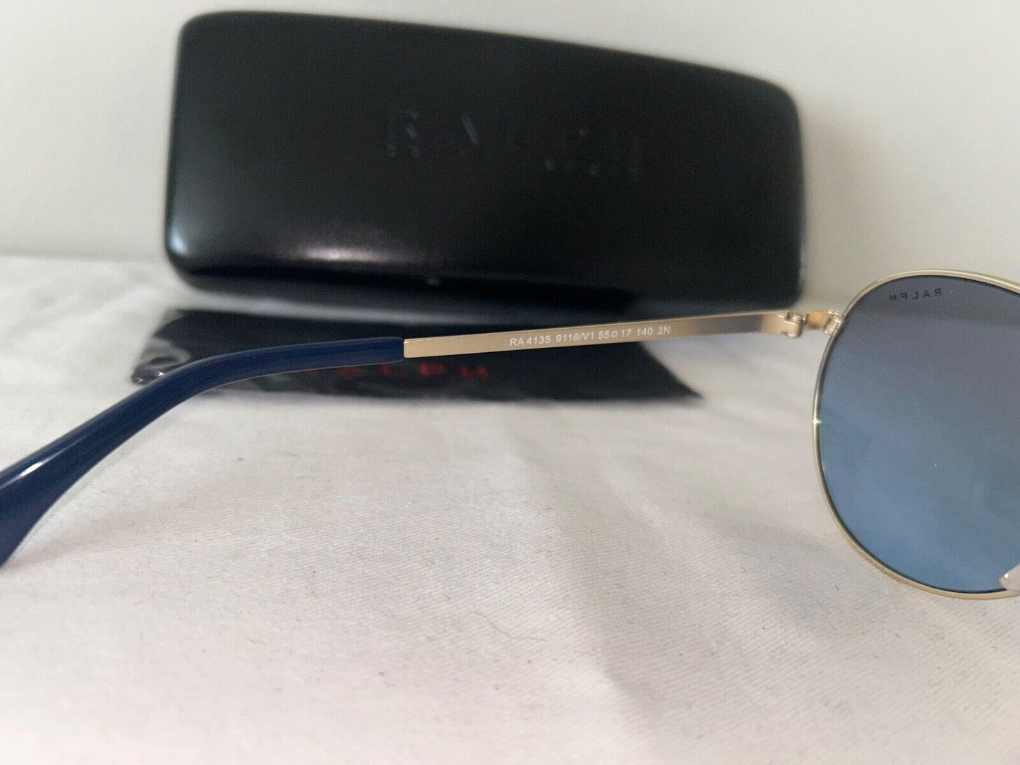 NEW! RALPH LAUREN RA4135 Round Sunglasses Gradient Blue
