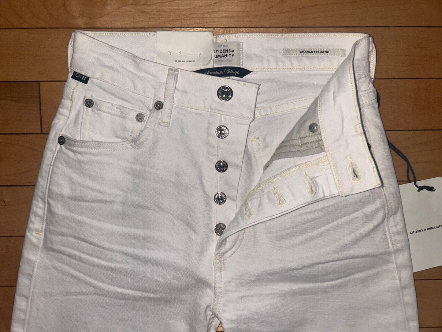 NEW! NWT CITIZENS OF HUMANITY Charlotte Crop High Rise Straight Aspen Size 23