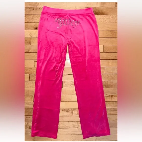 $199 NEW! NWT JUICY COUTURE Velour OG Bling Tracksuit Set in Pink Party Size S