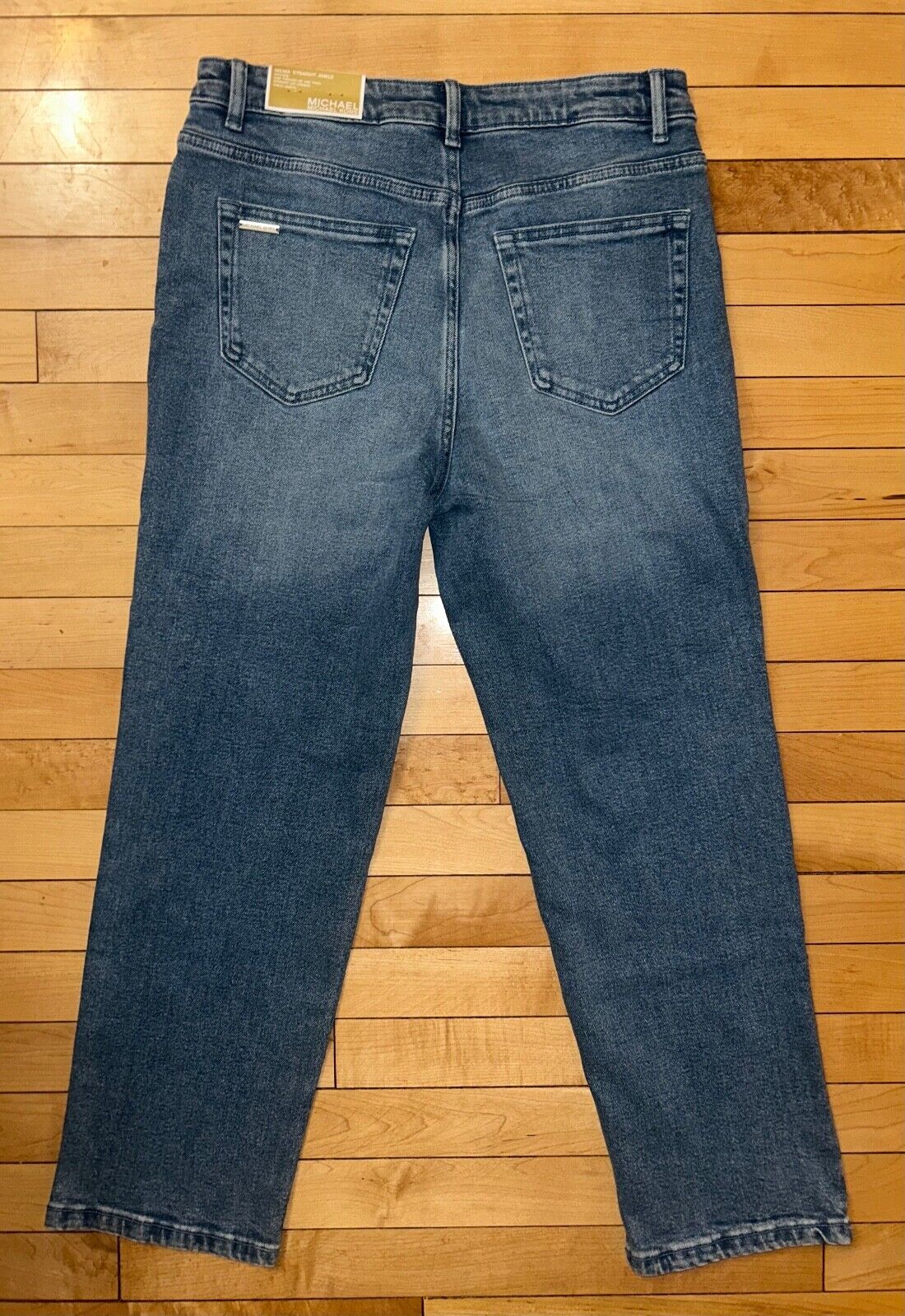 $125 NEW ! NWT MICHAEL KORS Selma Straight Rhinestone Studded Ankle Jeans Size 8