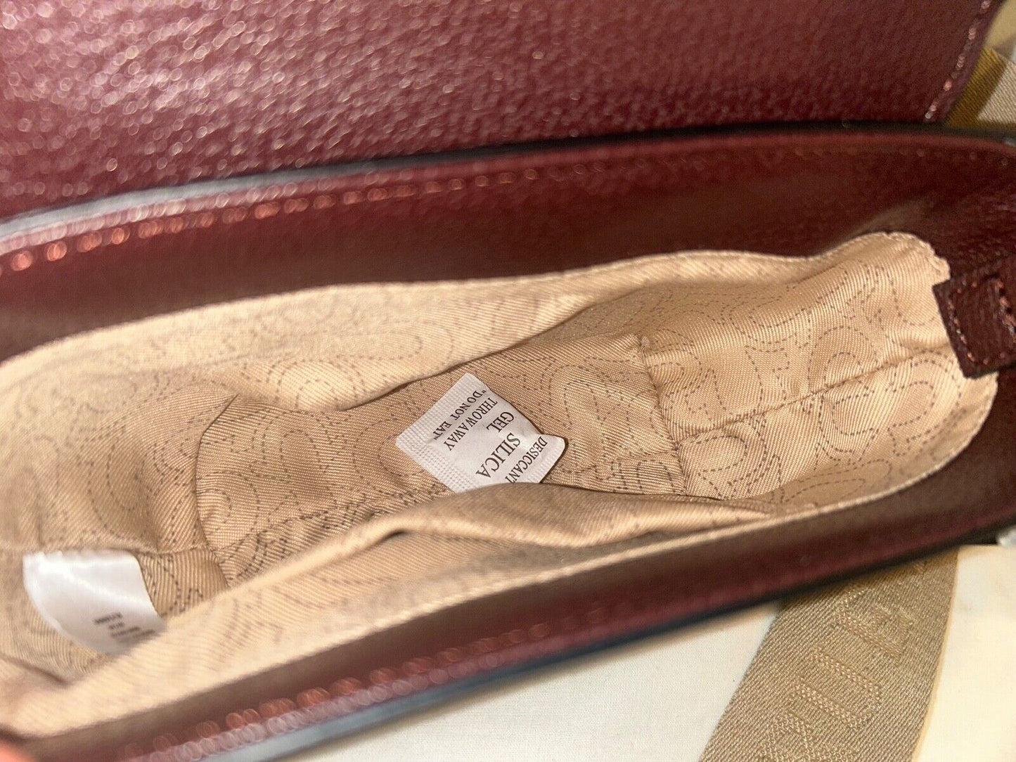 NEW! NWT TRUE RELIGION Mini Flap Logo Crossbody Bag Wine