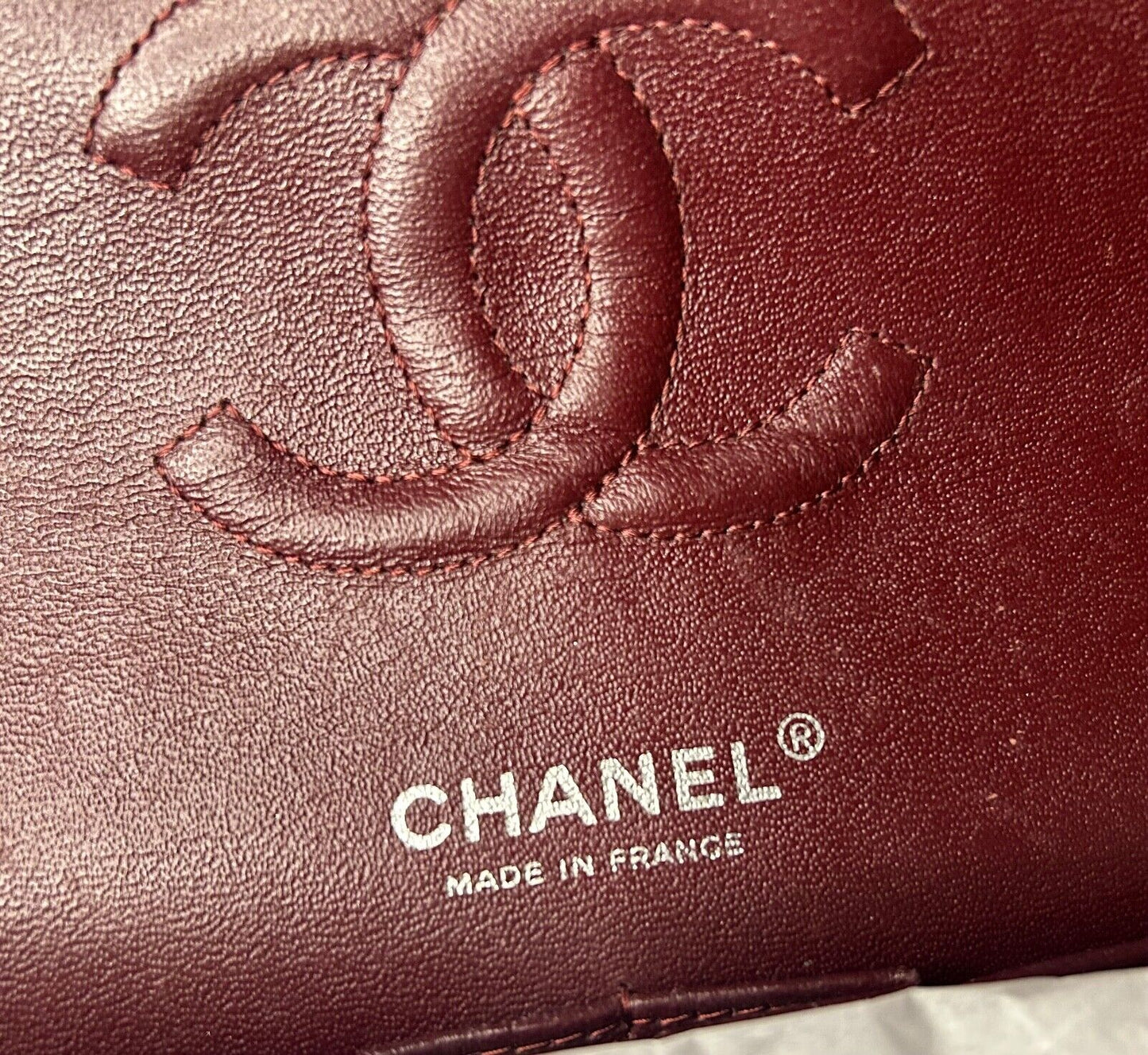 CHANEL Classic Medium Double Flap Lambskin Quilted Handbag Black