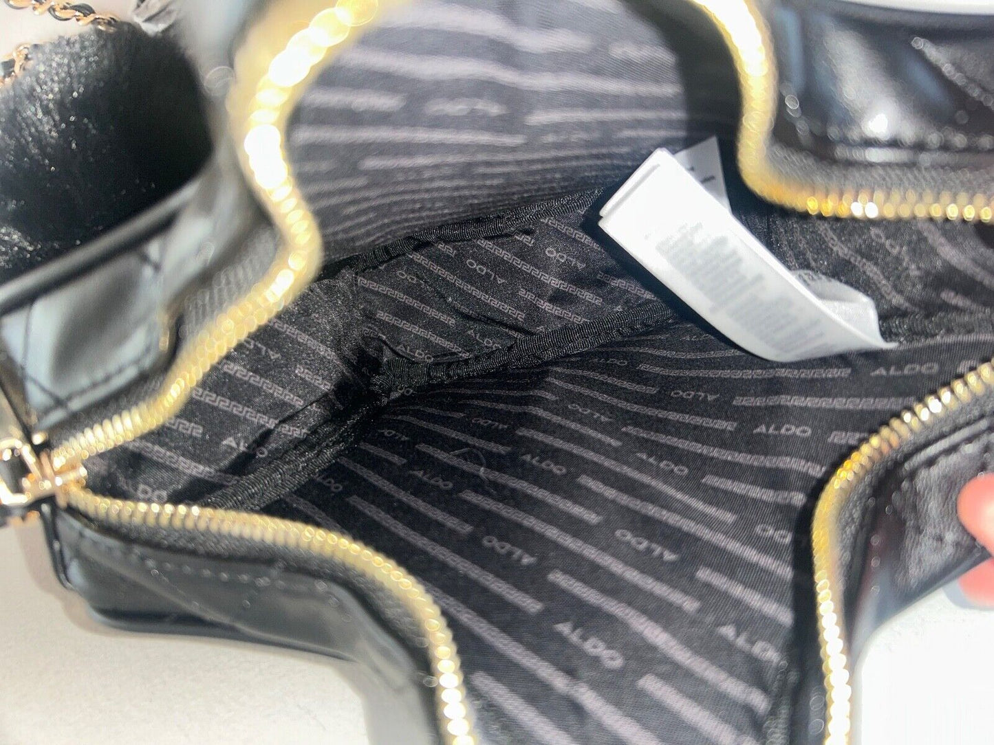 NEW! NWT ALDO Star Studded Crossbody Bag Black/Gold