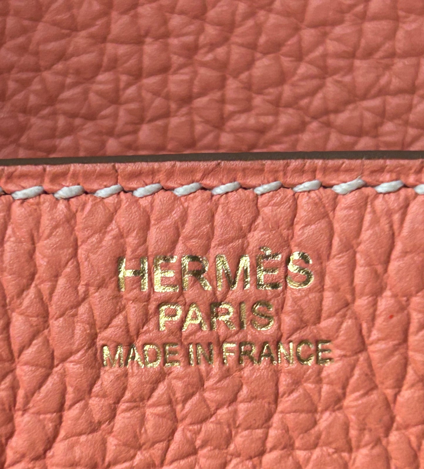 HERMÈS Birkin 30 Crevette Pink Clemence Leather Gold Hardware