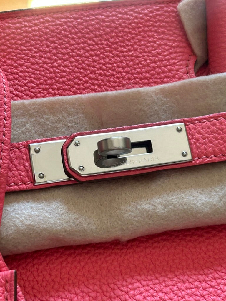 HERMÈS Birkin 30 Rose Jaipur Pink Togo Leather Palladium Hardware Bag
