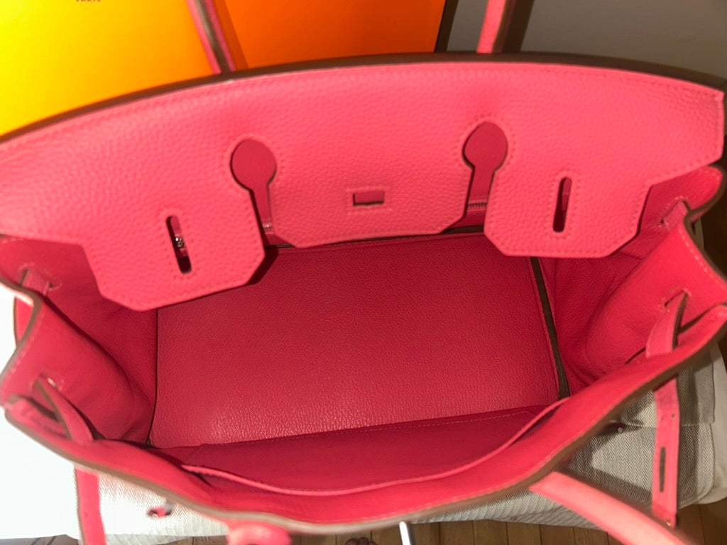 HERMÈS Birkin 30 Rose Jaipur Pink Togo Leather Palladium Hardware Bag