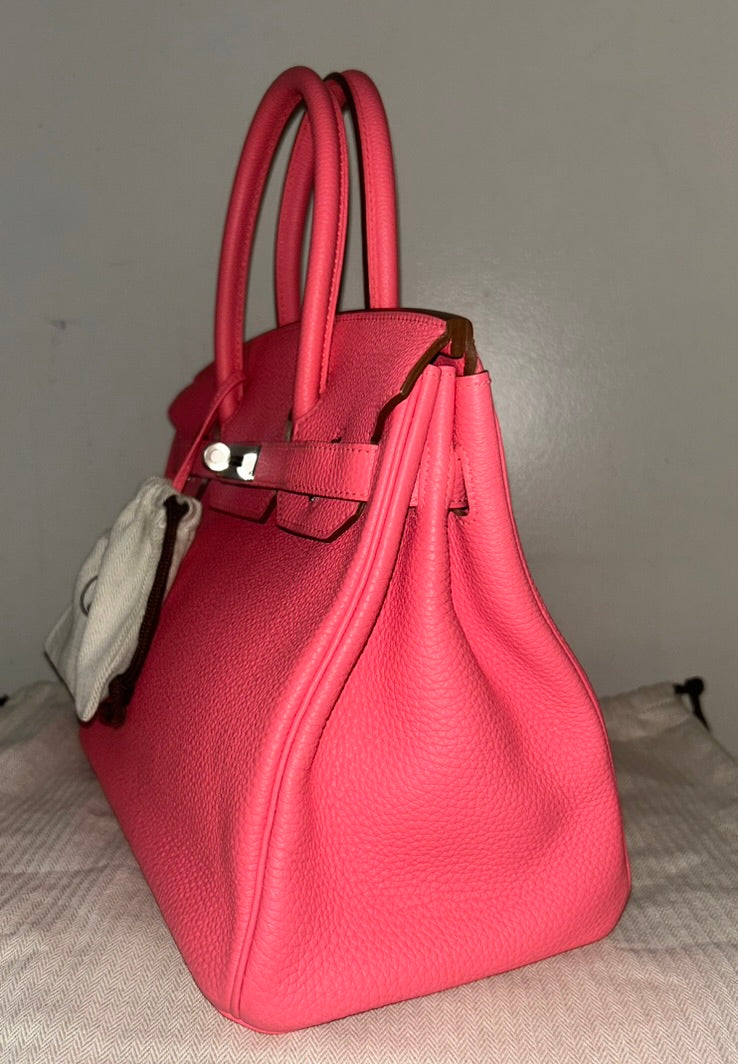 HERMÈS Birkin 30 Rose Jaipur Pink Togo Leather Palladium Hardware Bag