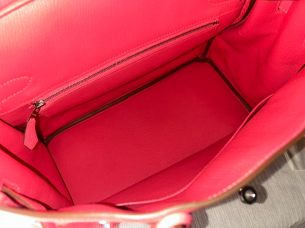 HERMÈS Birkin 30 Rose Jaipur Pink Togo Leather Palladium Hardware Bag