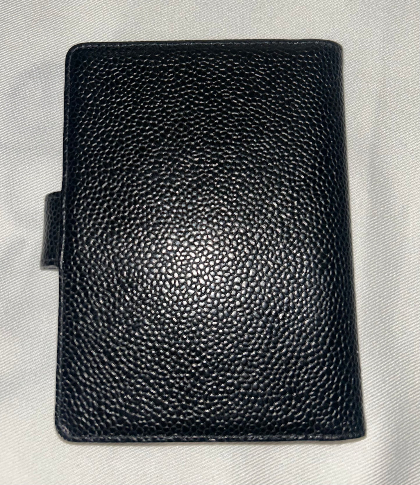 CHANEL Timeless CC Caviar Leather Note Pad Organizer Case Black