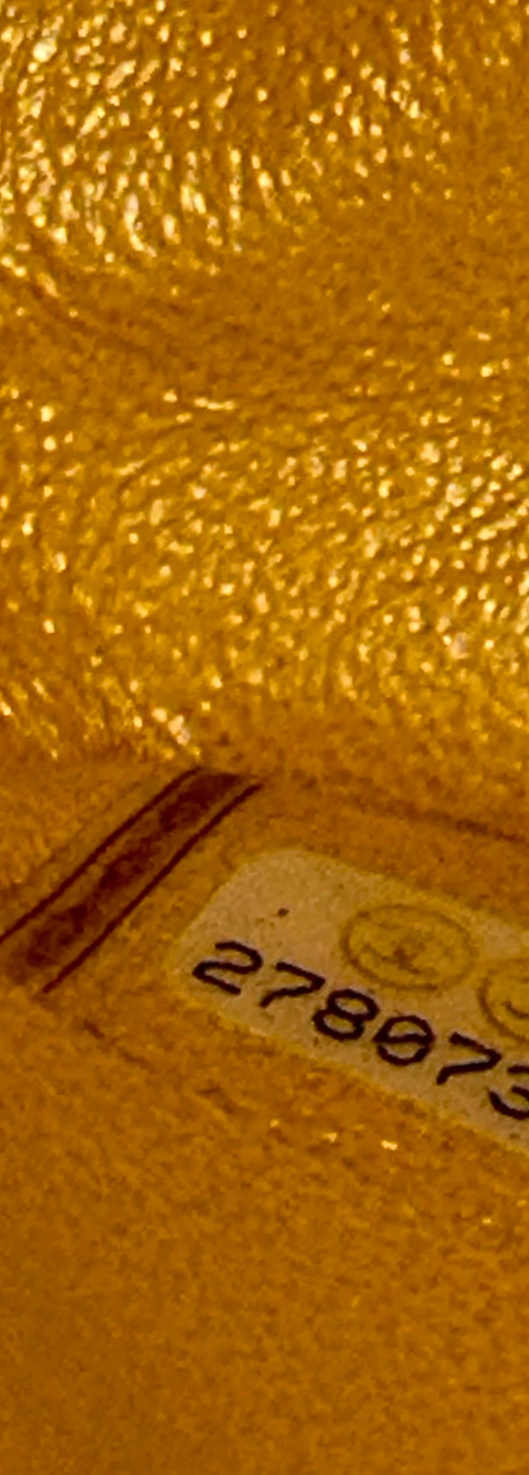 CHANEL 19S Jumbo Double Flap Quilted Caviar Handbag Iridescent Yellow