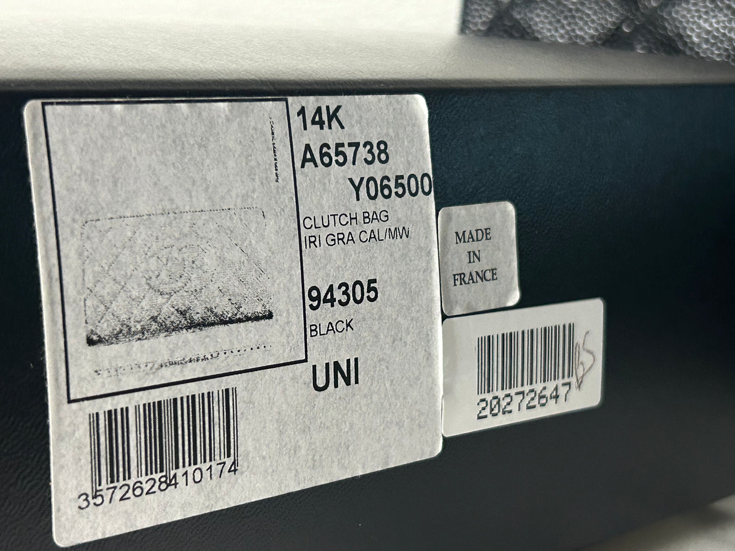 CHANEL Timeless CC Medium Clutch Quilted Iridescent Caviar Black