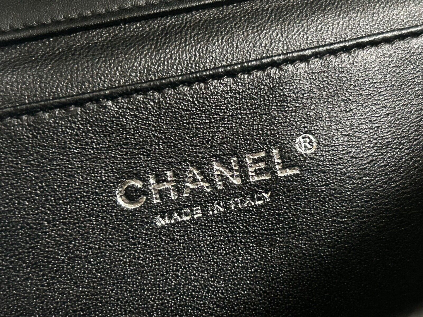 CHANEL CC Quilted Flap Shoulder Bag Metallic Patent Leather Dark Green