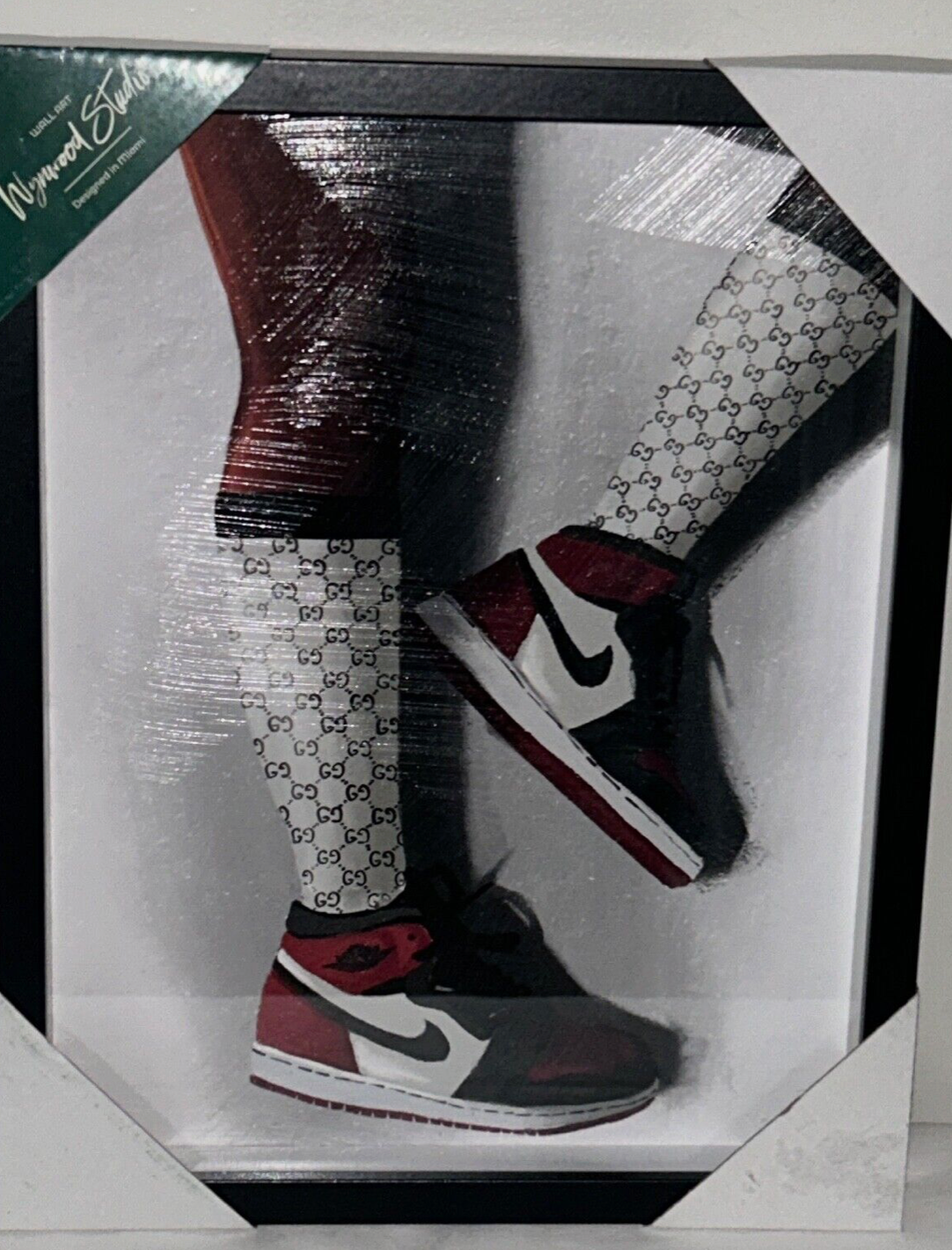 Wynwood Studio x GUCCI Sporty Girl Fashion Glass Framed Wall Art 11" x 14"