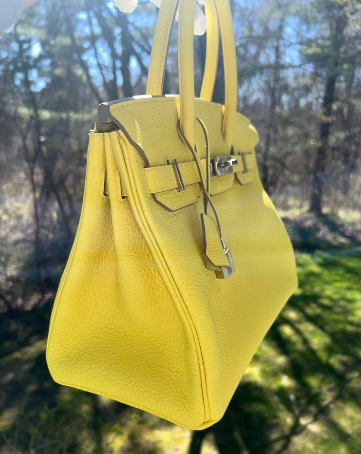 HERMÈS Birkin 30 Lime Clemence Palladium Hardware *2022*