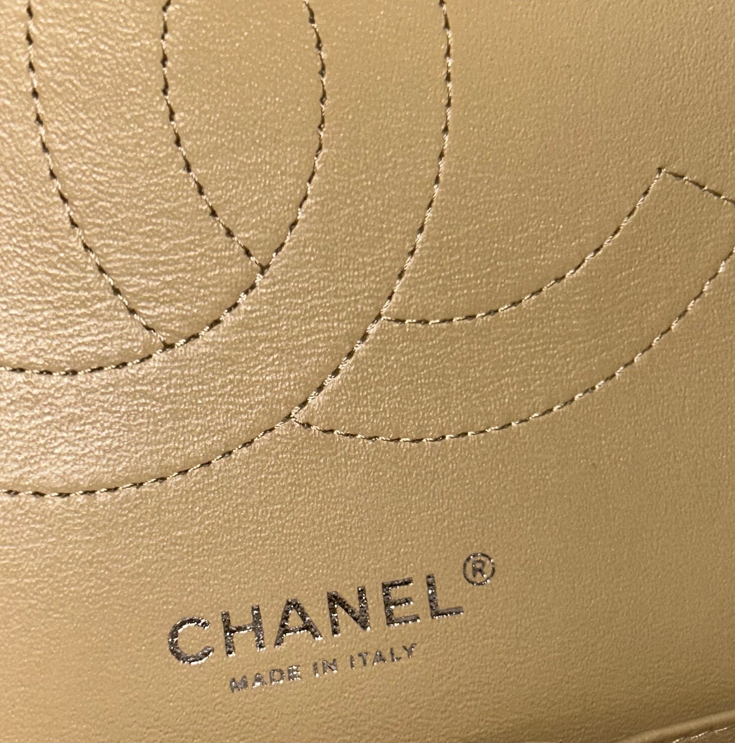 CHANEL Classic Jumbo Double Flap Quilted Caviar Leather Handbag Beige Clair