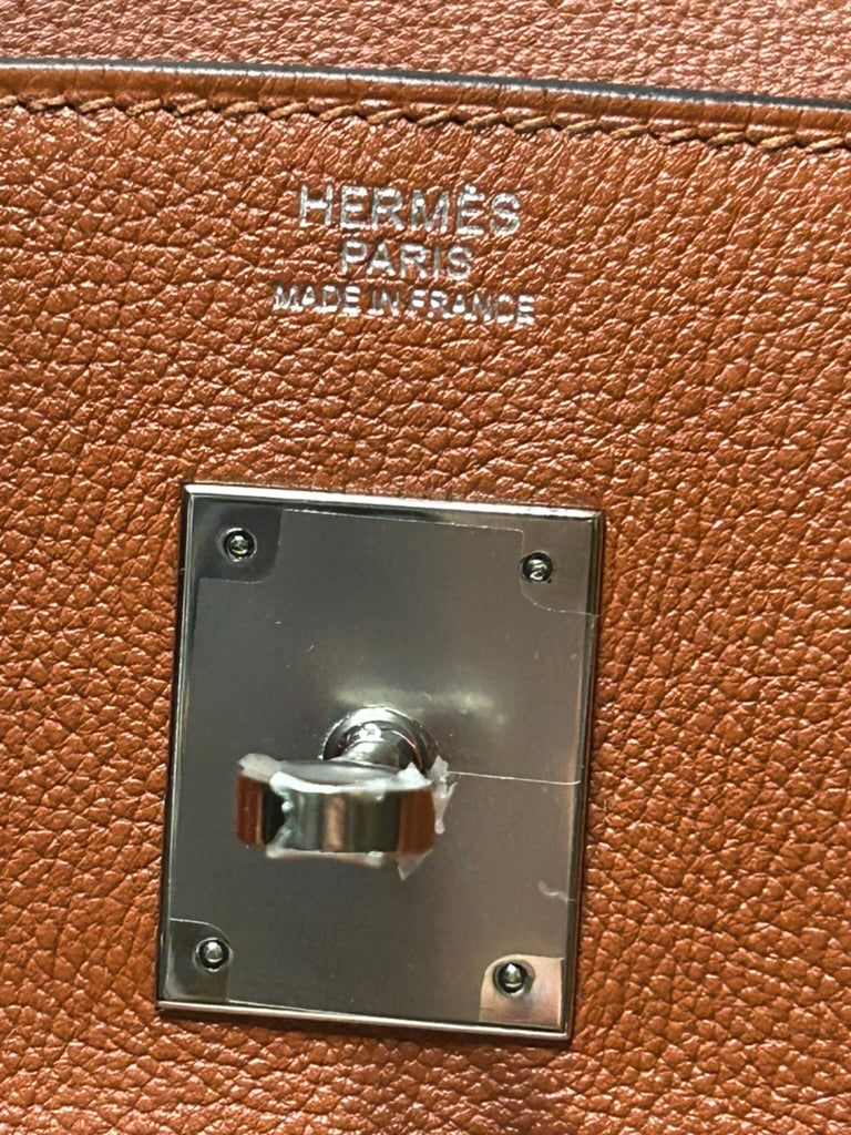 HERMÈS Birkin 30 Cuivre Brown Novillo Leather Palladium Hardware