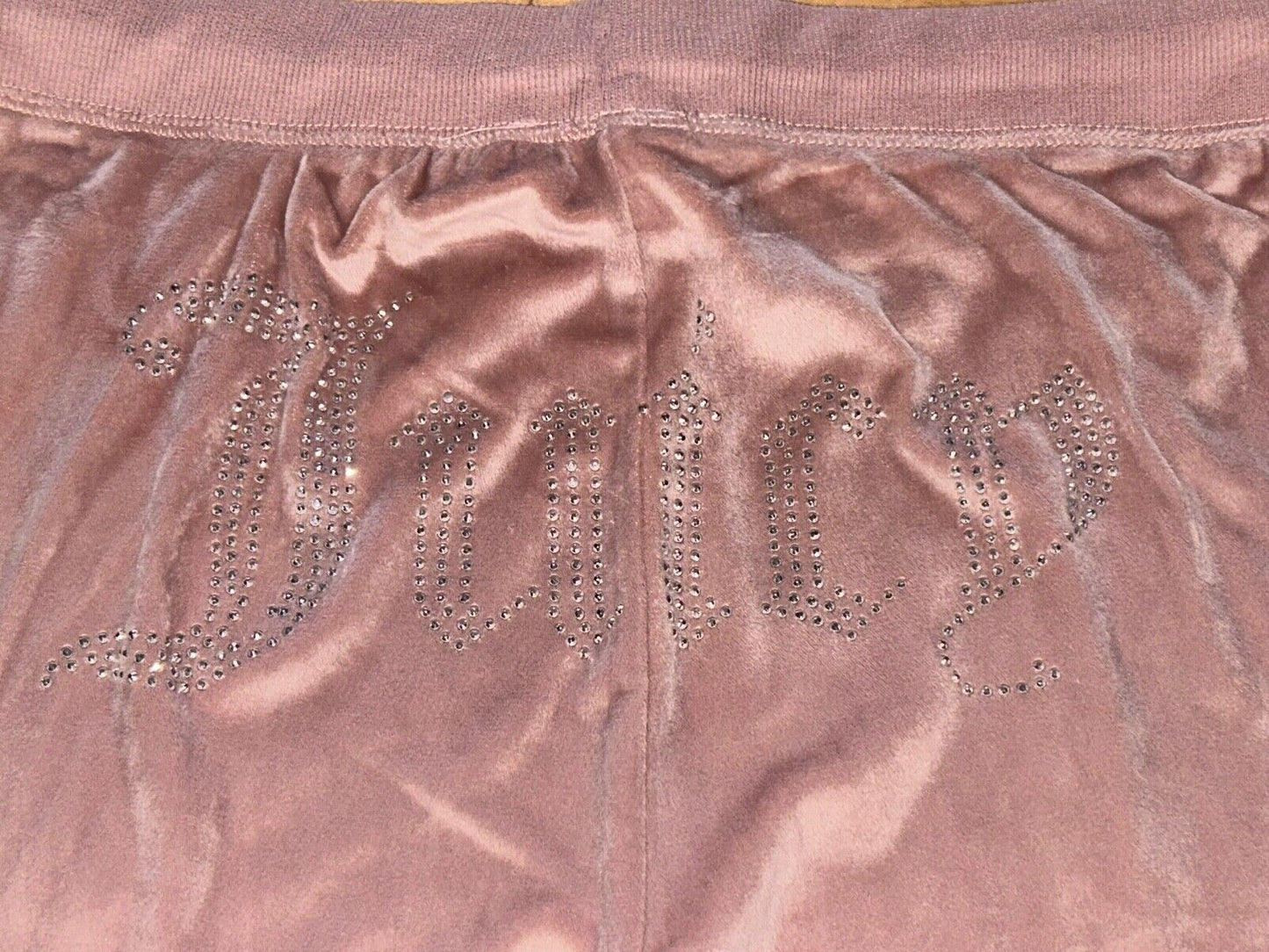 NEW ! NWT JUICY COUTURE Velour OG Big Bling Sweatpants in Coco Kiss Size M