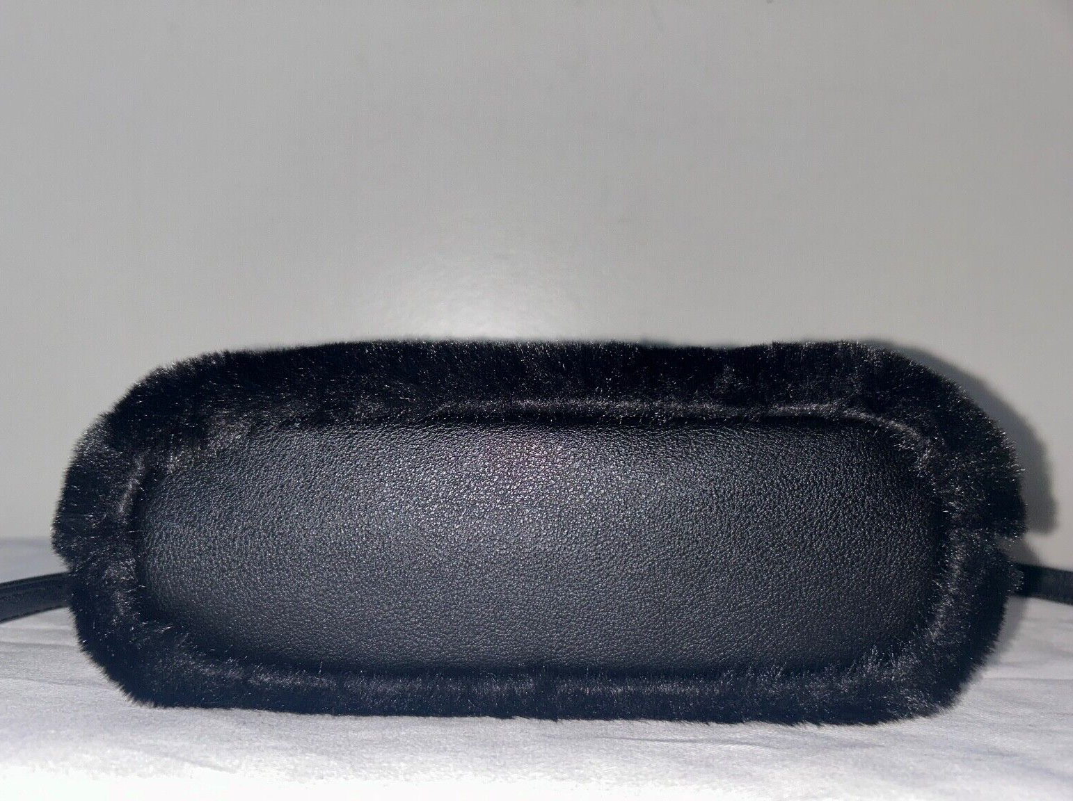 NEW! NWT JUICY COUTURE Fluffy Mini Tote in Licquorice Black