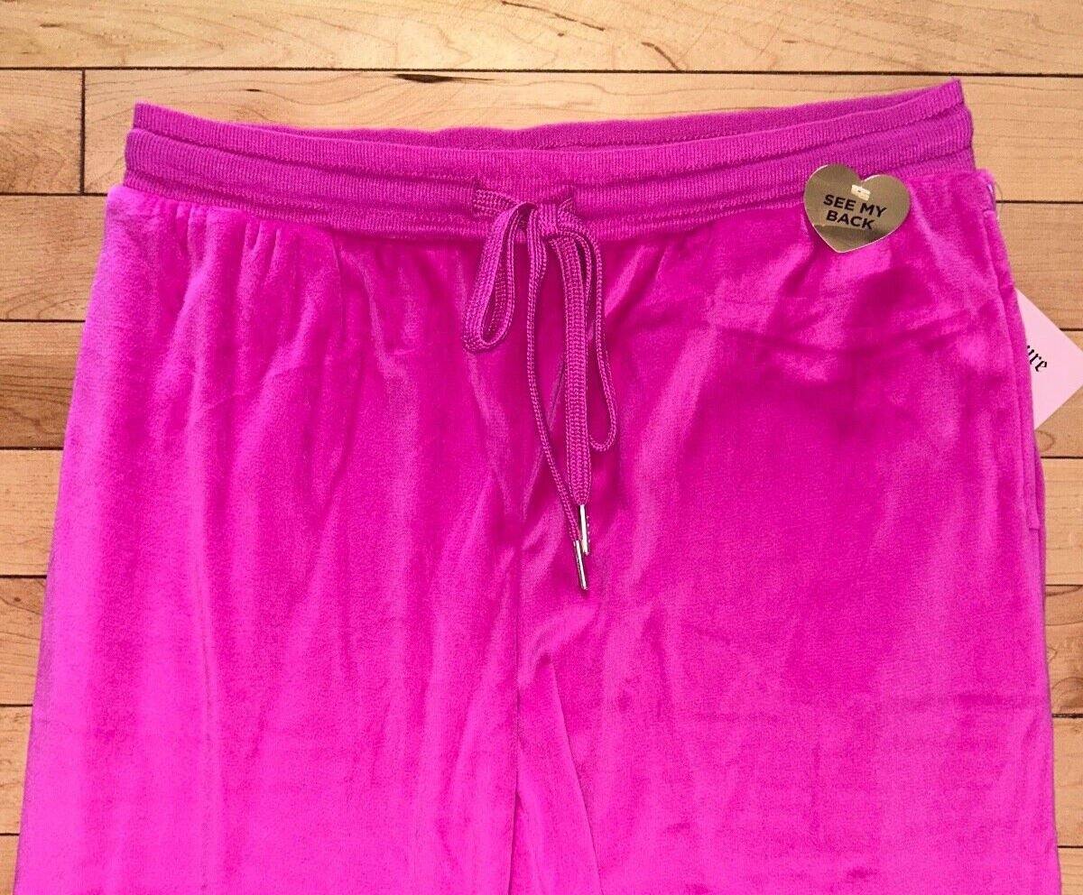 NEW ! NWT JUICY COUTURE Velour OG Bling Sweatpants Dragonfruit Dream Pink Size M