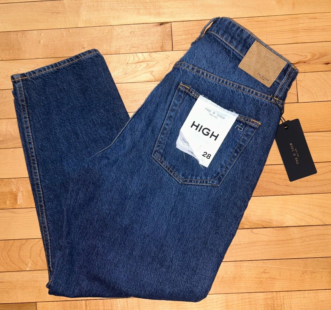 $225 NEW! NWT RAG & BONE Alissa High Rise Jean in Clementine Dark Wash Size 28