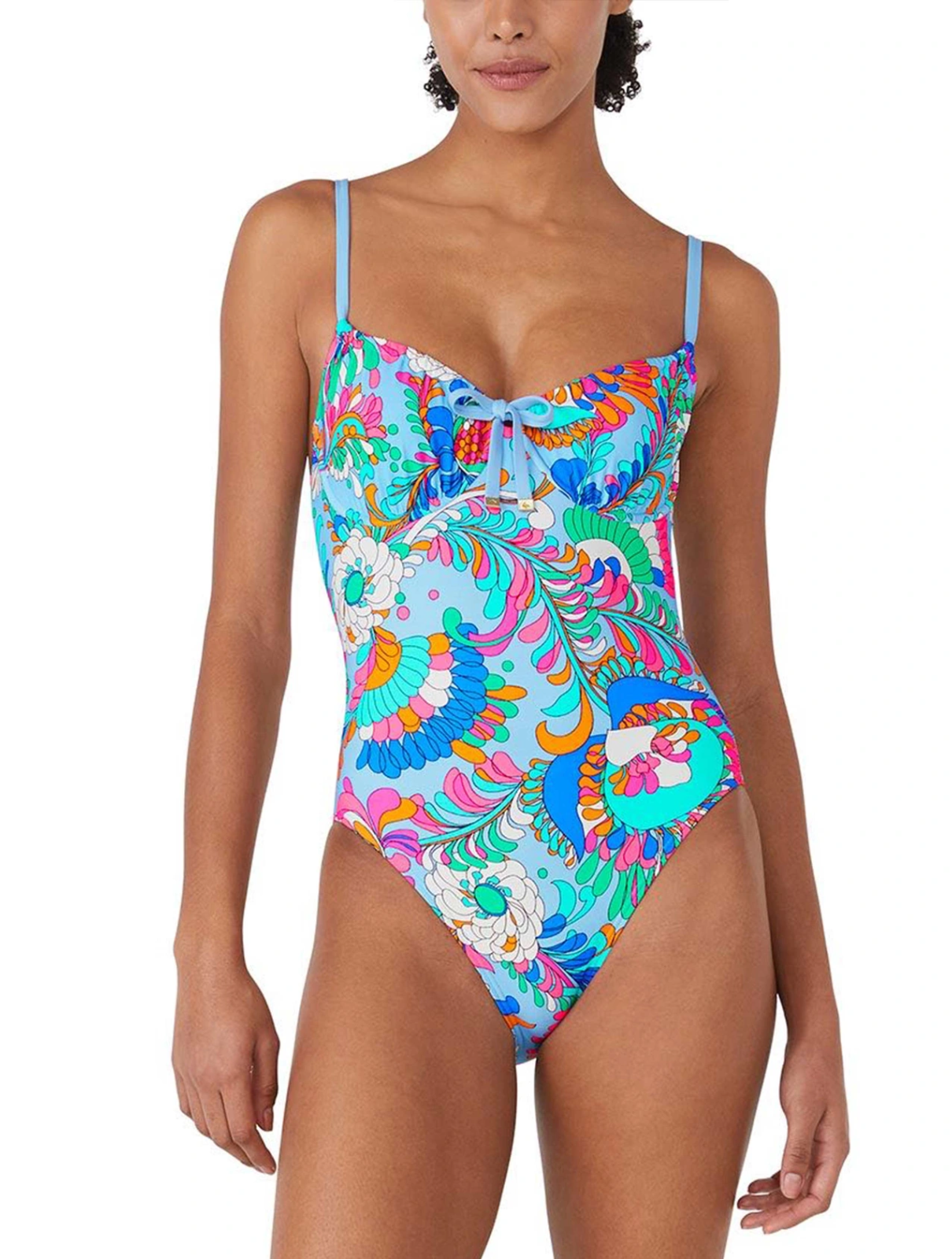 NEW ! NWT KATE SPADE One Piece Swimsuit Sea Garden Spring Water Size S