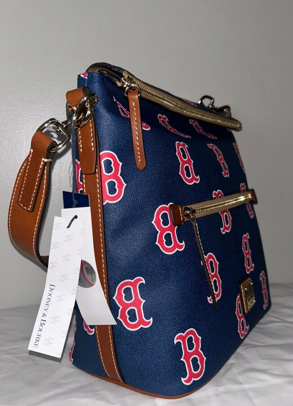 $328 NEW! NWT DOONEY & BOURKE MLB Red Sox Large Sac Shoulder Bag Navy