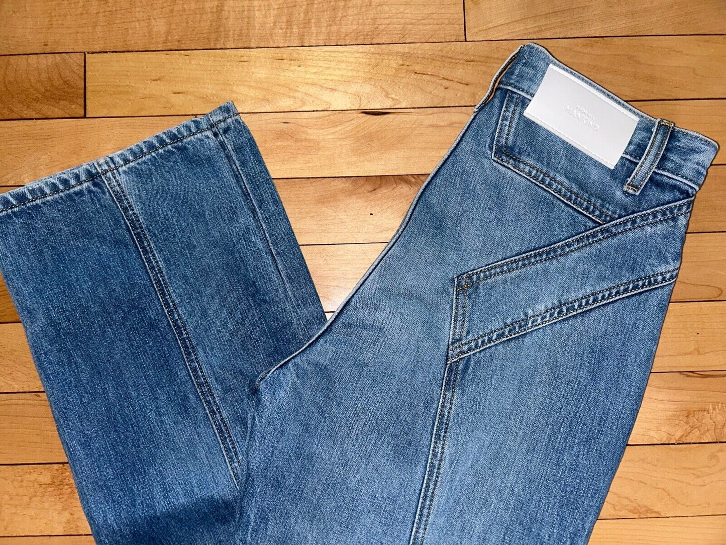 $248 NEW! NWT 7 FOR ALL MANKIND Easy Straight Star Panel Jeans Size 26