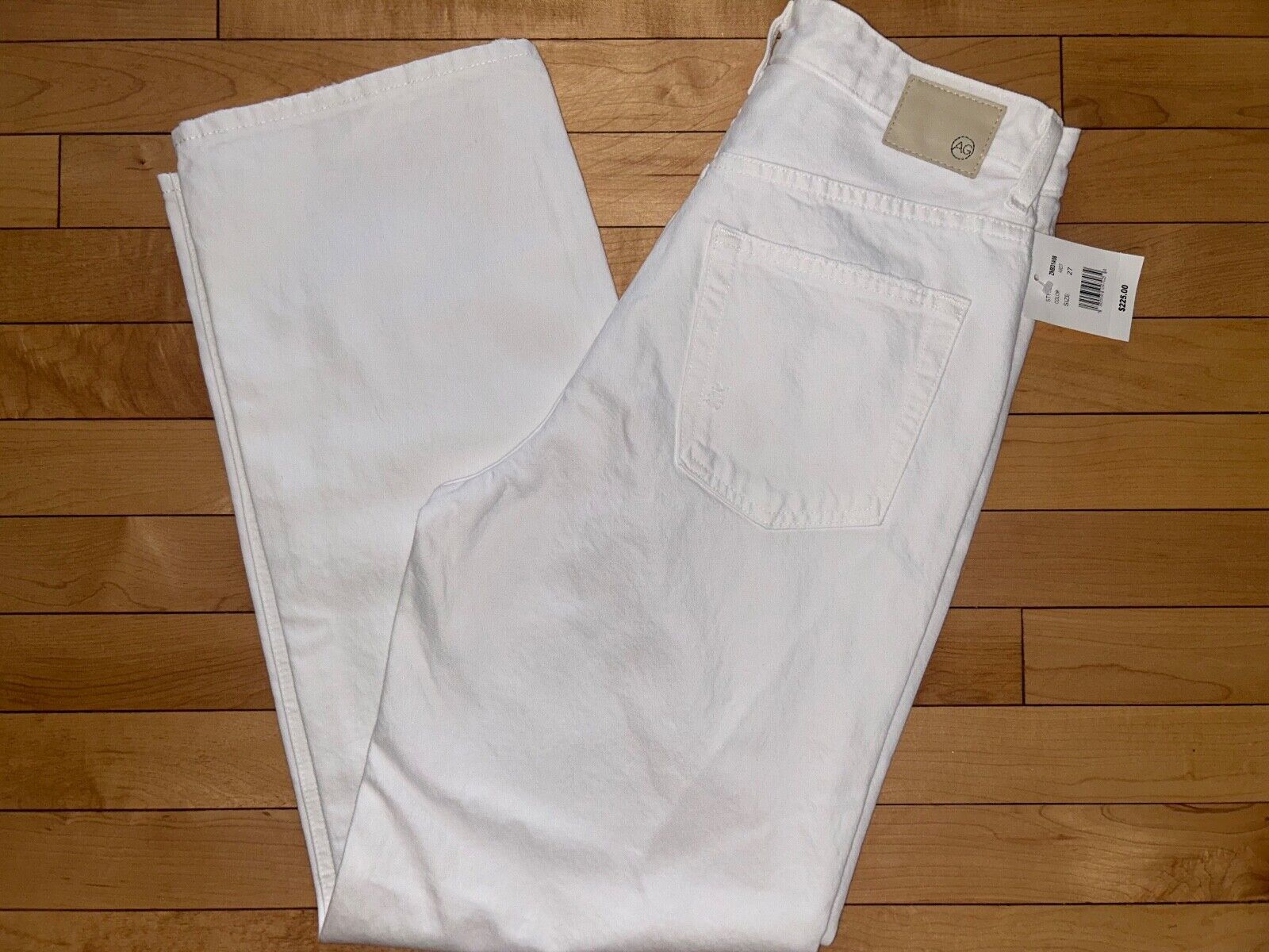 NEW ! NWT AG Adriano Goldschmied Knoxx High-Rise Baggy Boyfriend Jean White 27