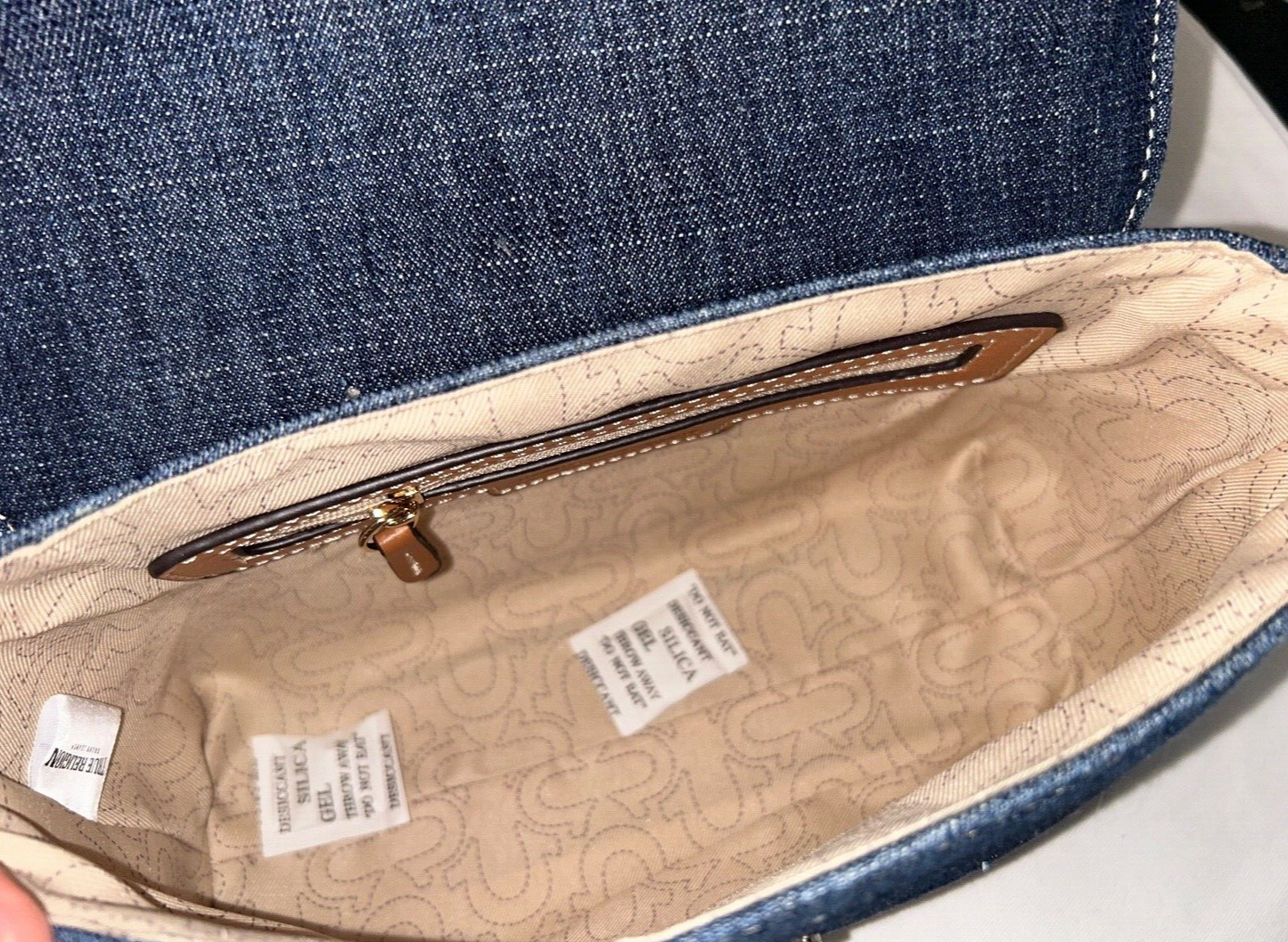 NEW ! NWT TRUE RELIGION Mini Denim Satchel Bag