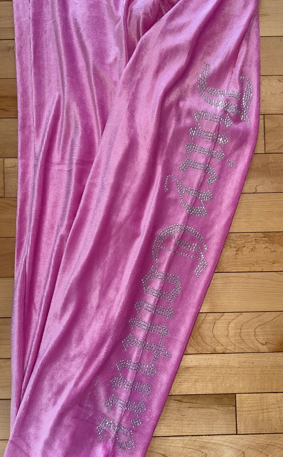 NEW! NWT JUICY COUTURE Velour OG Big Bling Hoodie & Pant Set Deep Azalea Size S