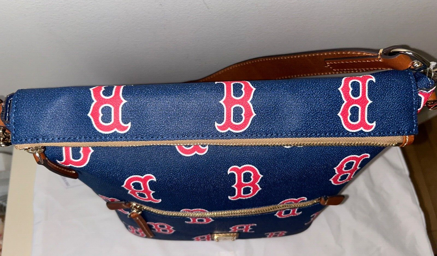 $328 NEW! NWT DOONEY & BOURKE MLB Red Sox Large Sac Shoulder Bag Navy