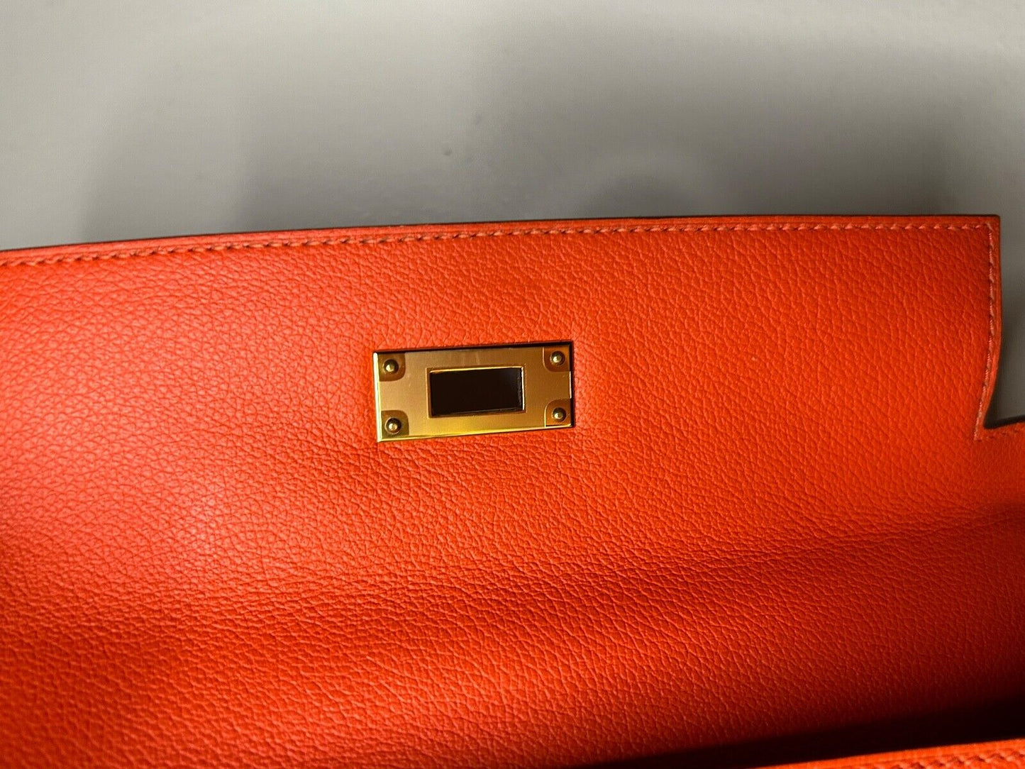 HERMES Kelly 28 Capucine Togo Leather Gold Hardware