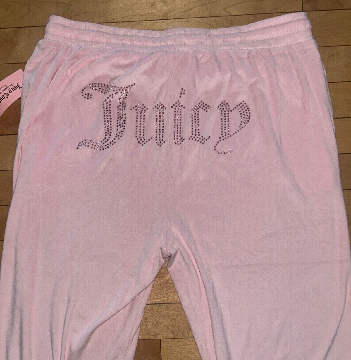 NEW ! NWT JUICY COUTURE Velour OG Big Bling Sweatpants in Lola Pink Size XL