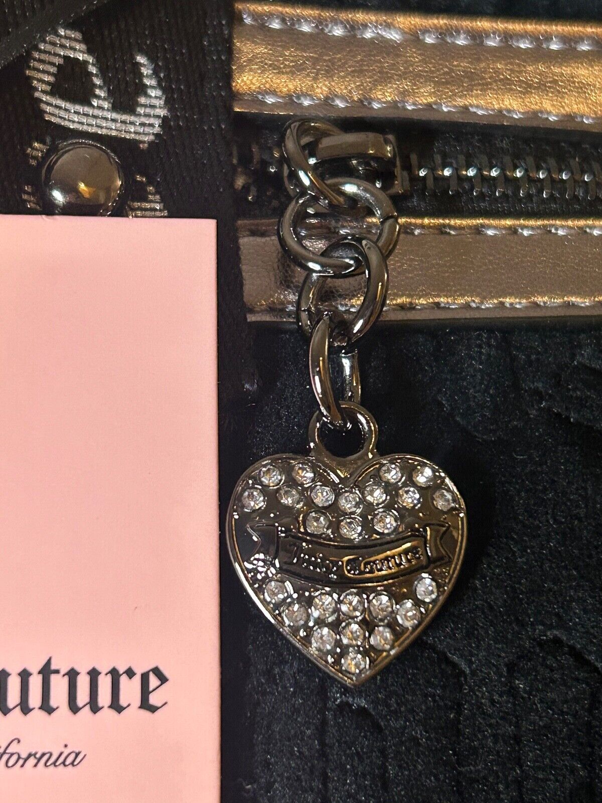 NEW! NWT JUICY COUTURE Vintage Dreams Velour Weekender Bag Black Liquorice