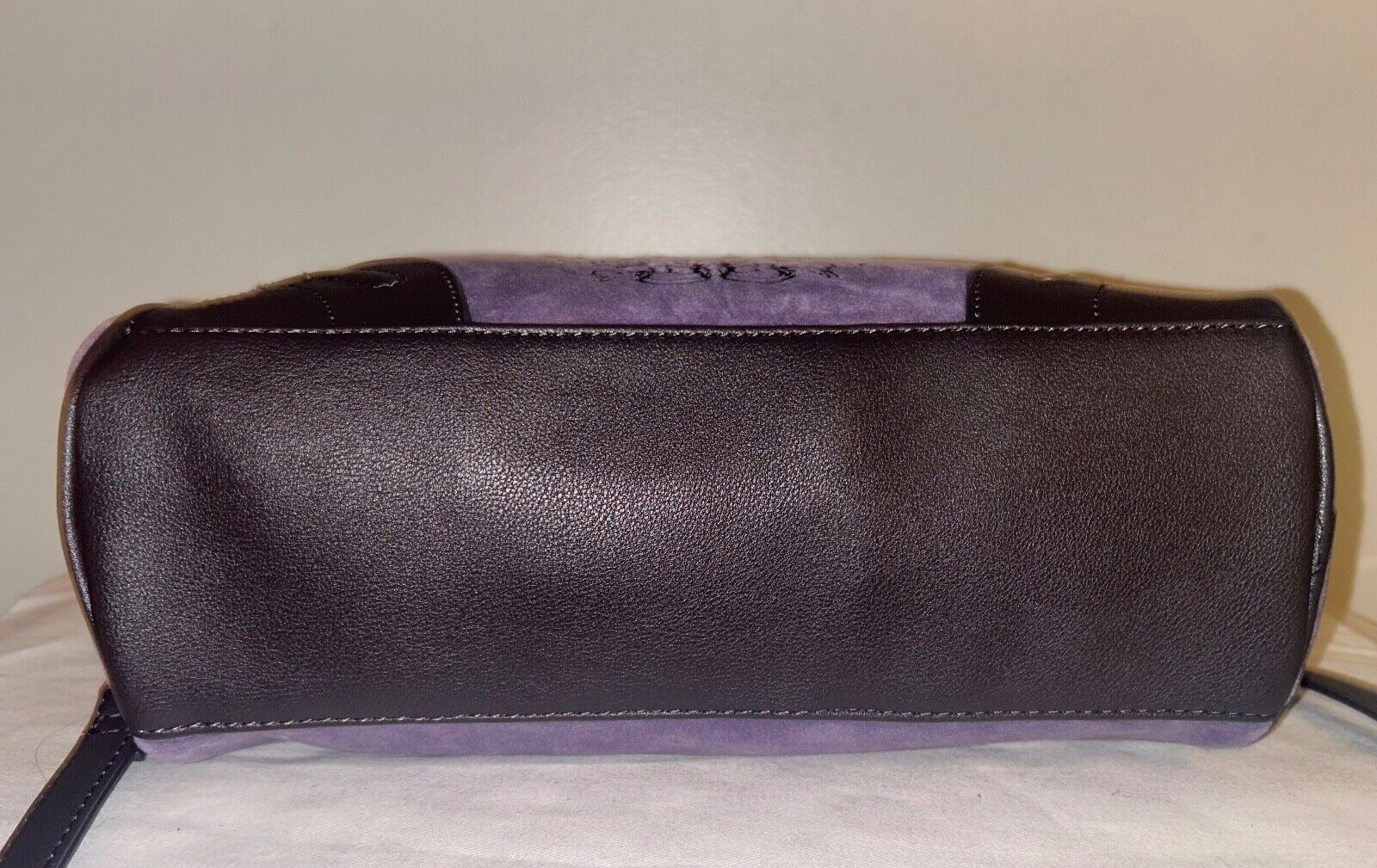 NEW! NWT JUICY COUTURE Urban Heritage Bowler Velour Crossbody Bag Dusty Violet