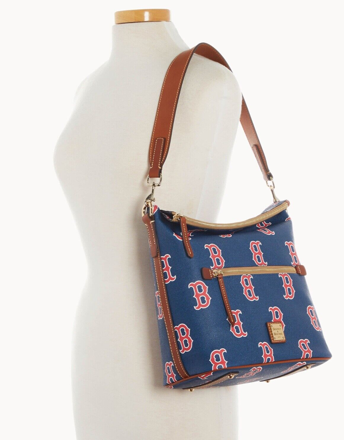 $328 NEW! NWT DOONEY & BOURKE MLB Red Sox Large Sac Shoulder Bag Navy