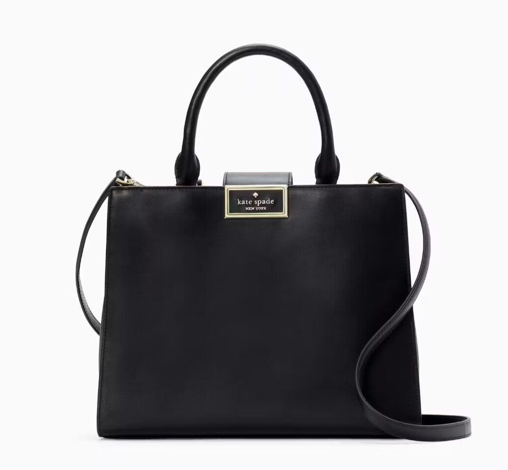 $ 499 NEW! NWT KATE SPADE Reegan Smooth Leather Satchel Black