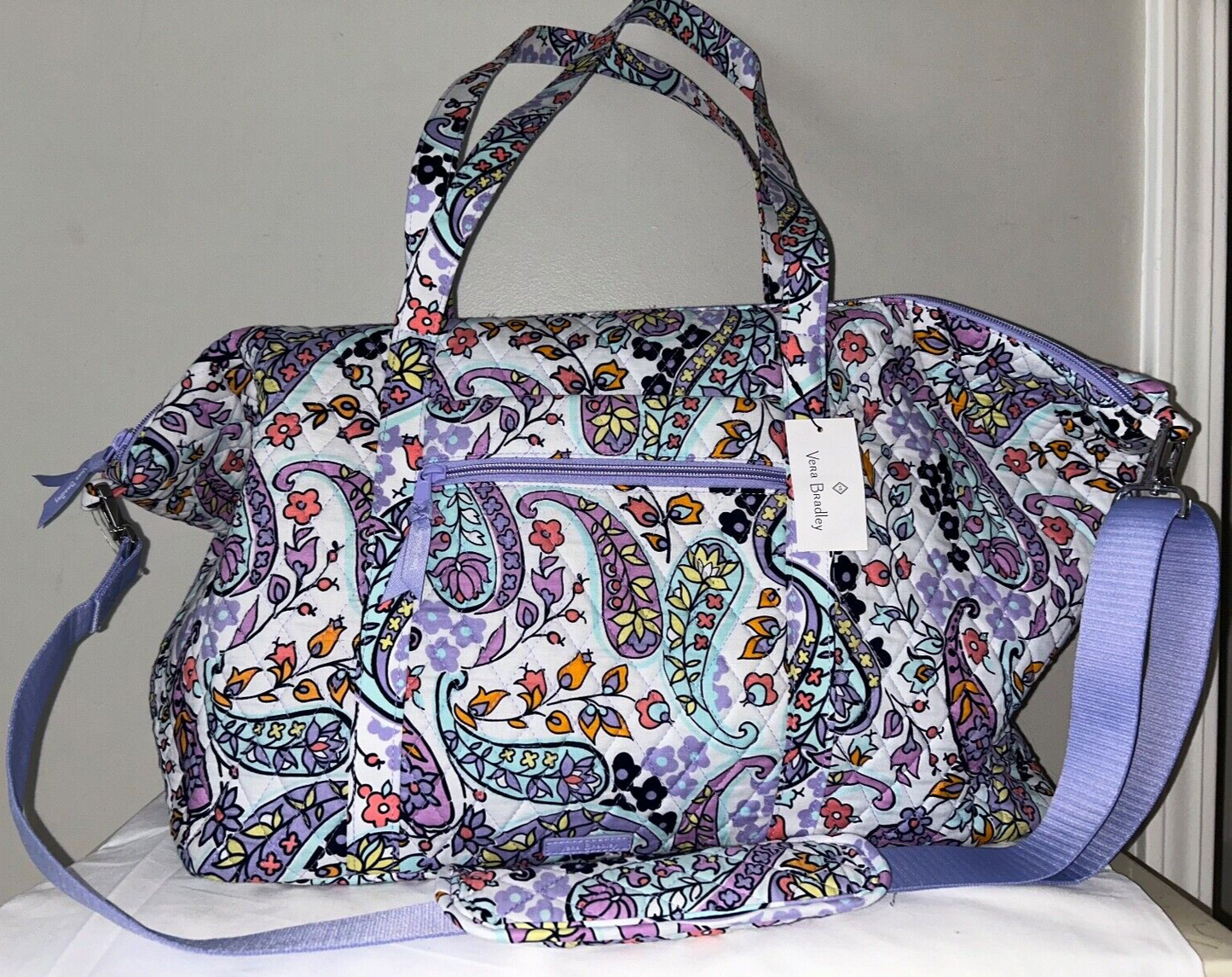 NEW! NWT VERA BRADLEY Deluxe Travel Tote Bag Maddalena Paisley Soft