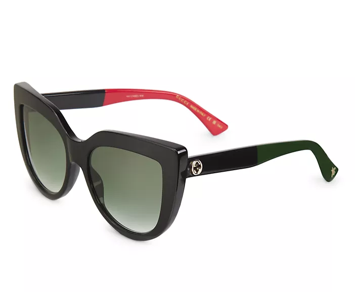 NEW! NWT GUCCI Cat-Eye 53MM Sunglasses Black GG0164SN