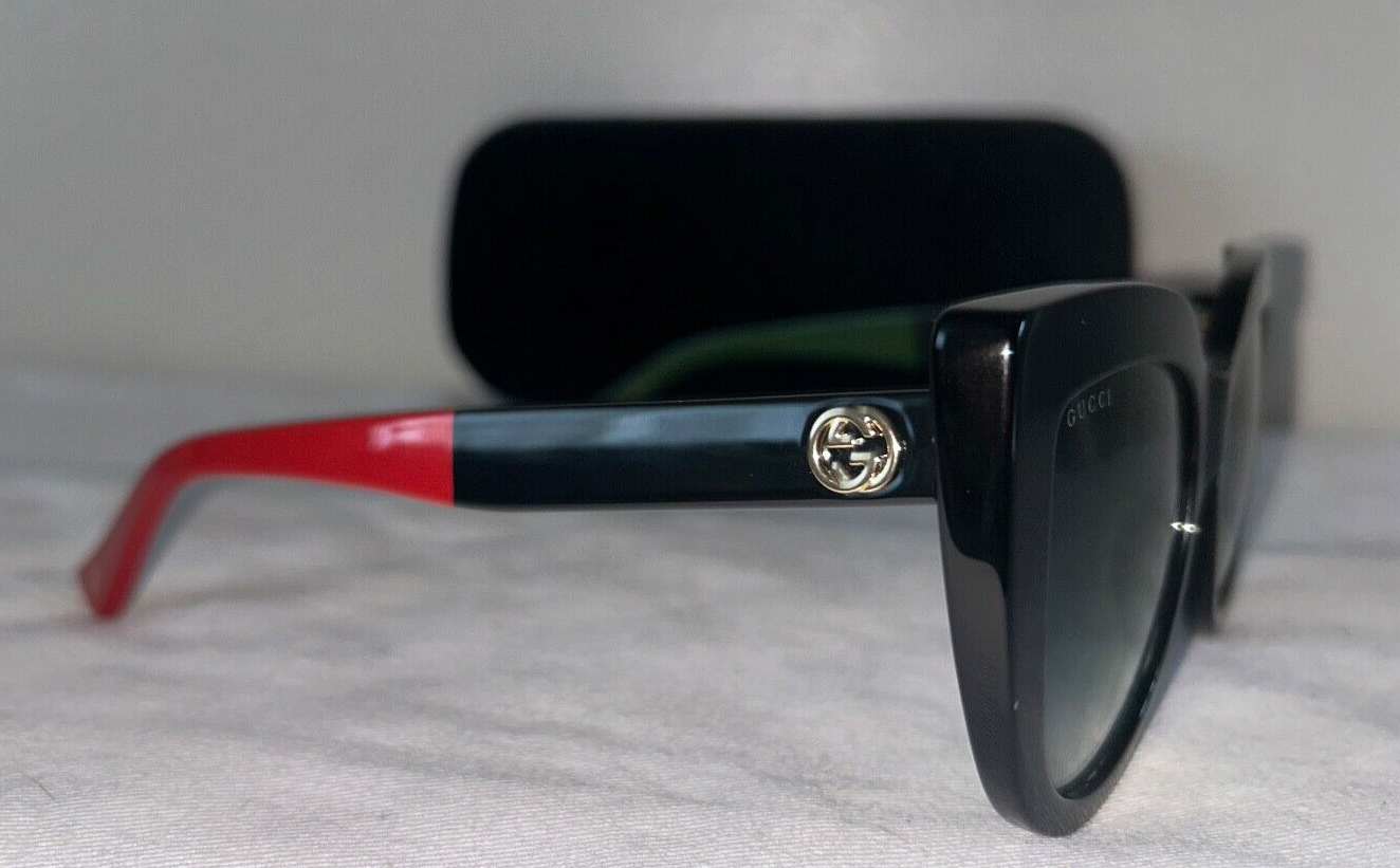 NEW! NWT GUCCI Cat-Eye 53MM Sunglasses Black GG0164SN