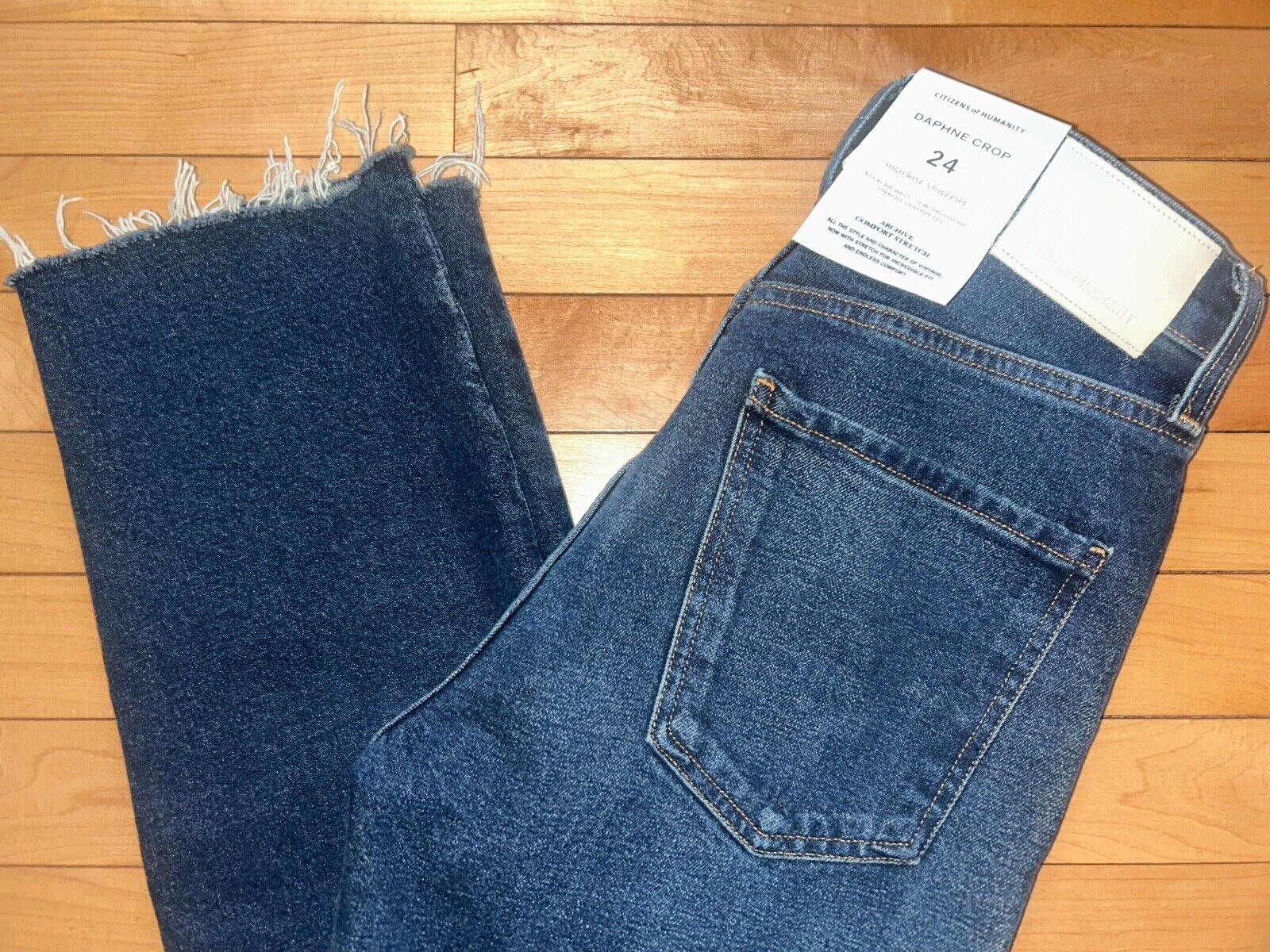 NEW! NWT CITIZENS OF HUMANITY Daphne High Rise Crop Jeans Everdeen Size 24