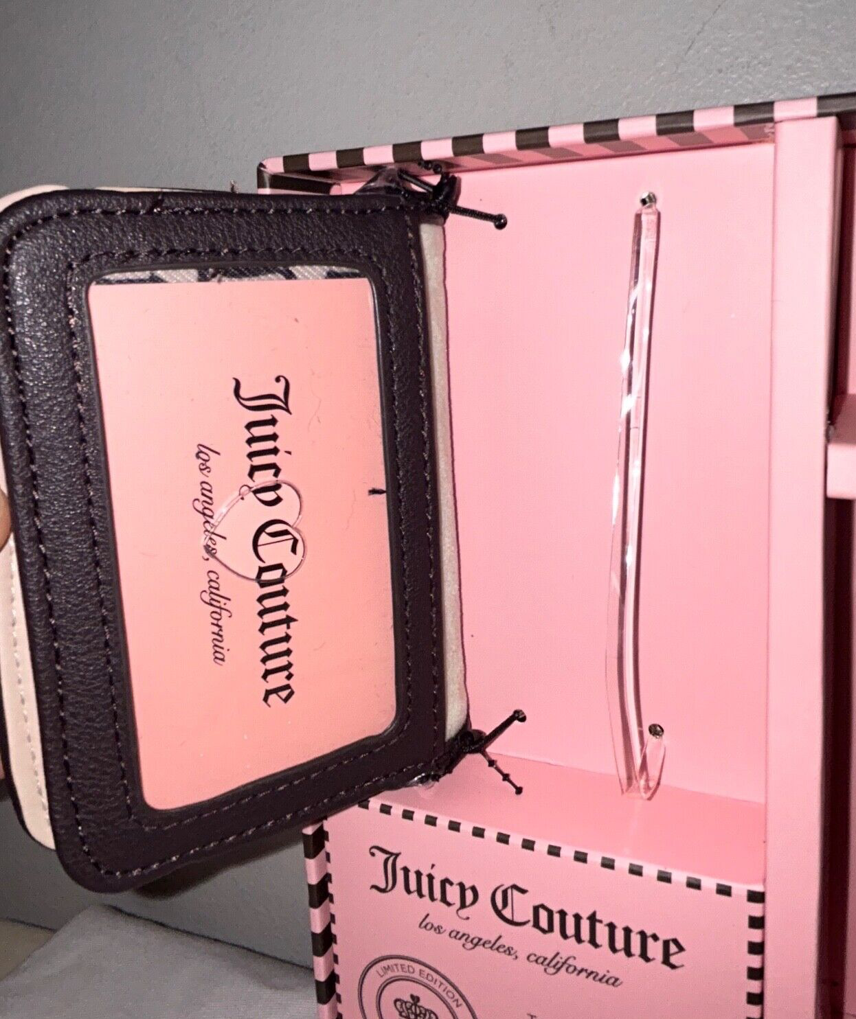 NEW! NWT JUICY COUTURE Heritage Velour Crossbody Bag 3 Piece Set Free Love Pink