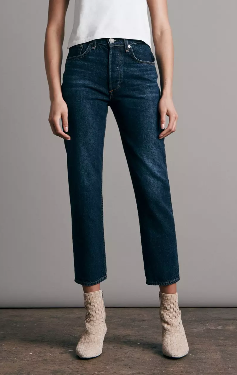 $225 NEW! NWT RAG & BONE Nina High-Rise Cigarette Cambria Dark Wash Size 24