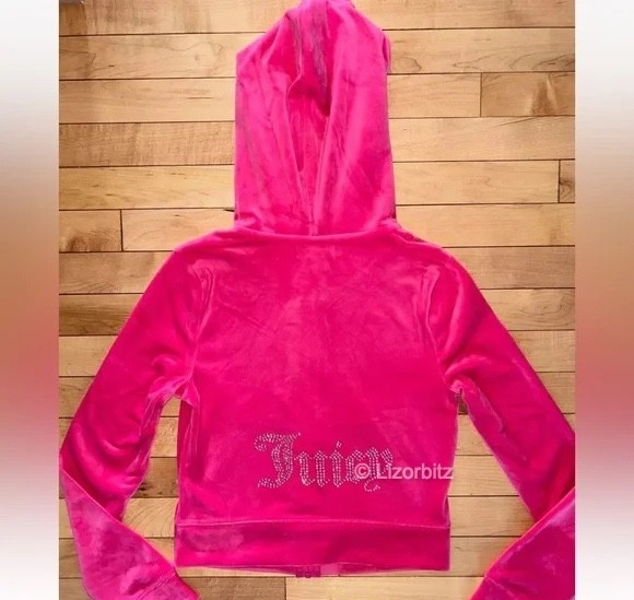 $199 NEW! NWT JUICY COUTURE Velour OG Bling Tracksuit Set Pink Party Size M
