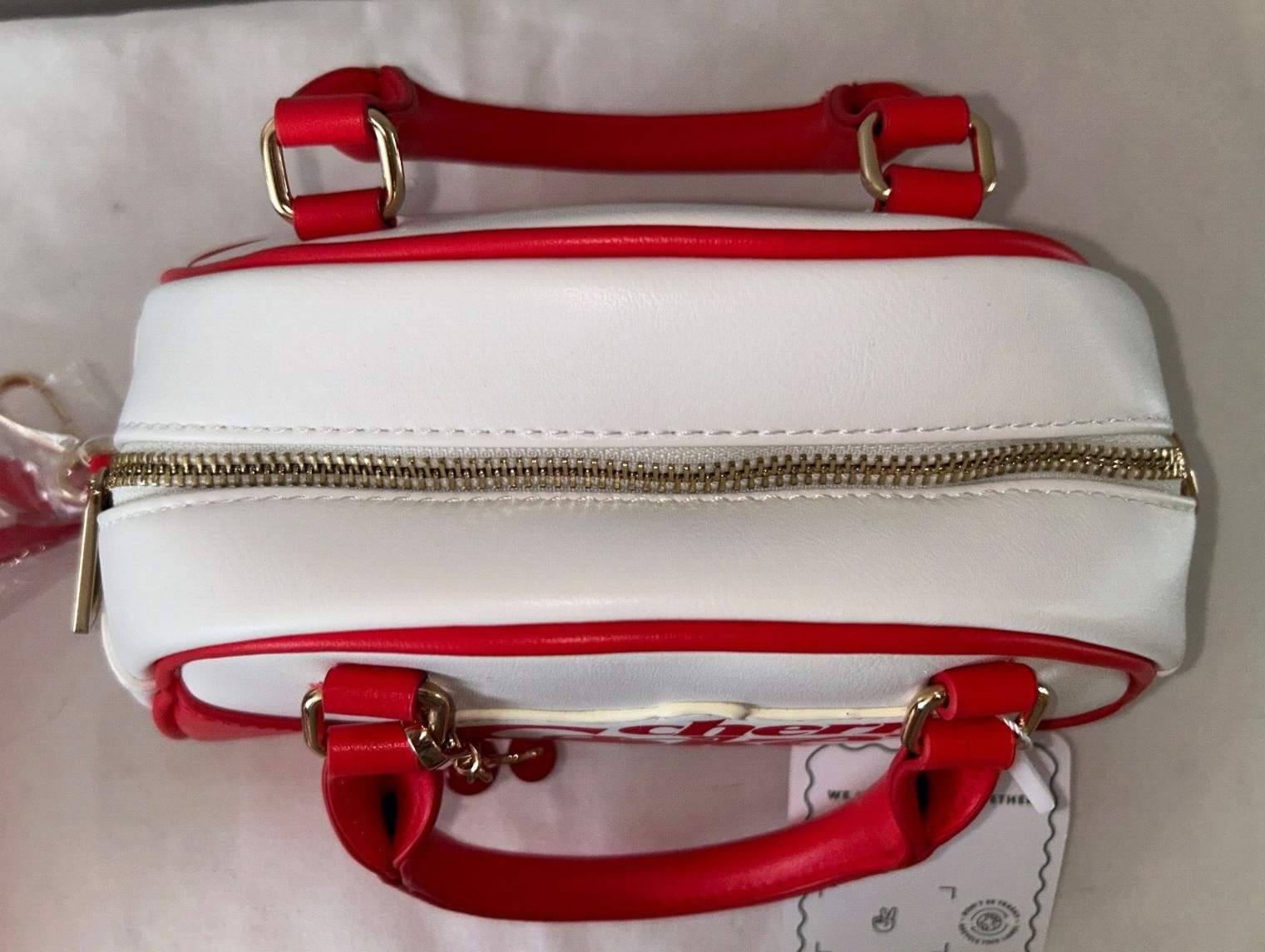 NEW! NWT COCA COLA x SKINNY DIP Cherry Coke Mini Crossbody Bag White/Red