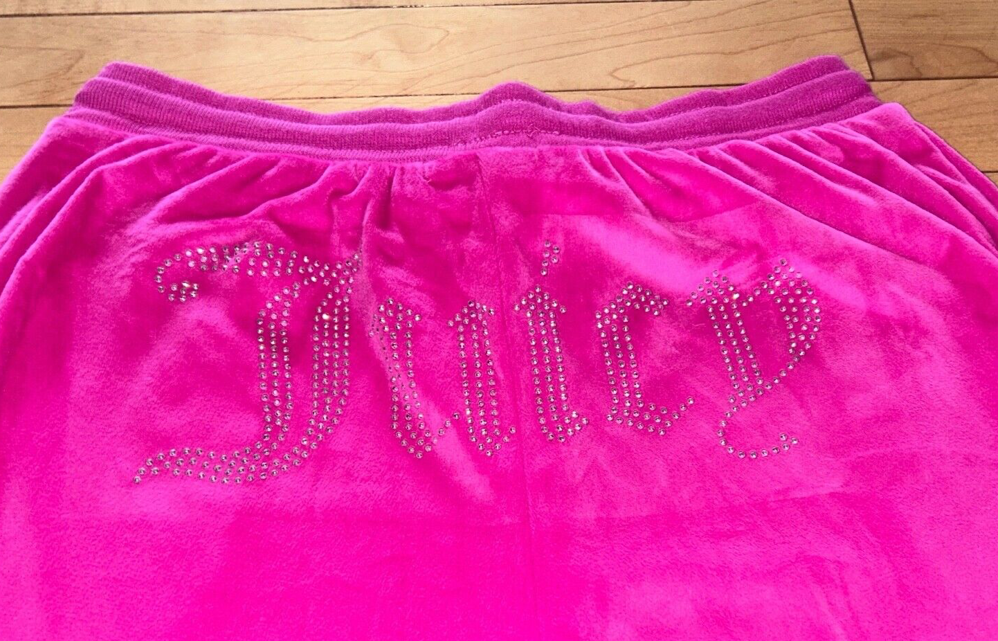 NEW ! NWT JUICY COUTURE Velour OG Bling Sweatpants Dragonfruit Dream Pink Size M